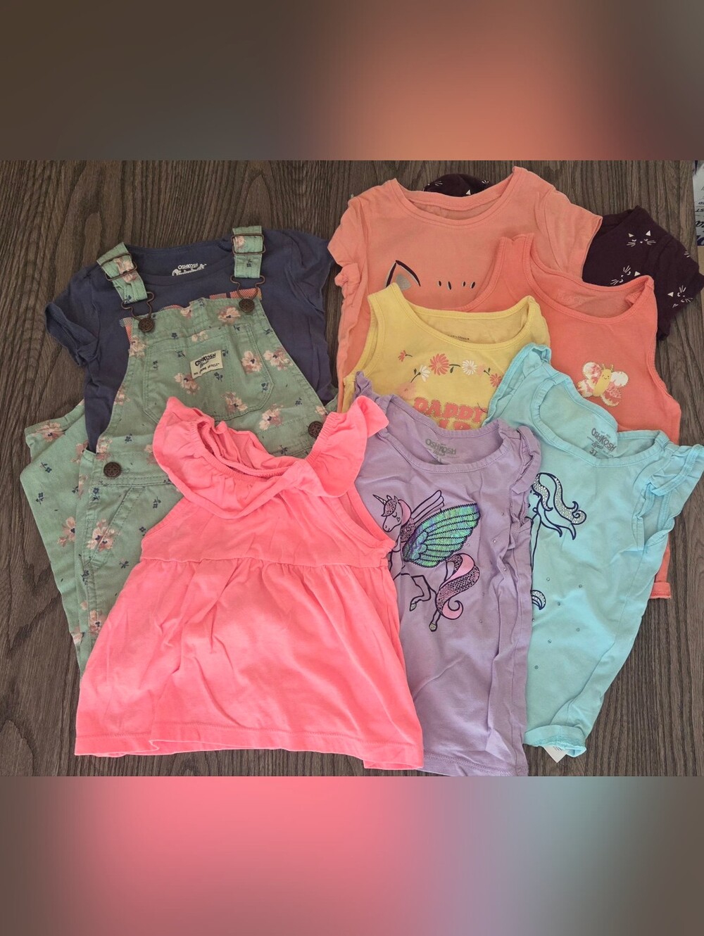 OshKosh B'gosh Pink, Lavender, Light Blue, Yellow Toddler Tops - 3T